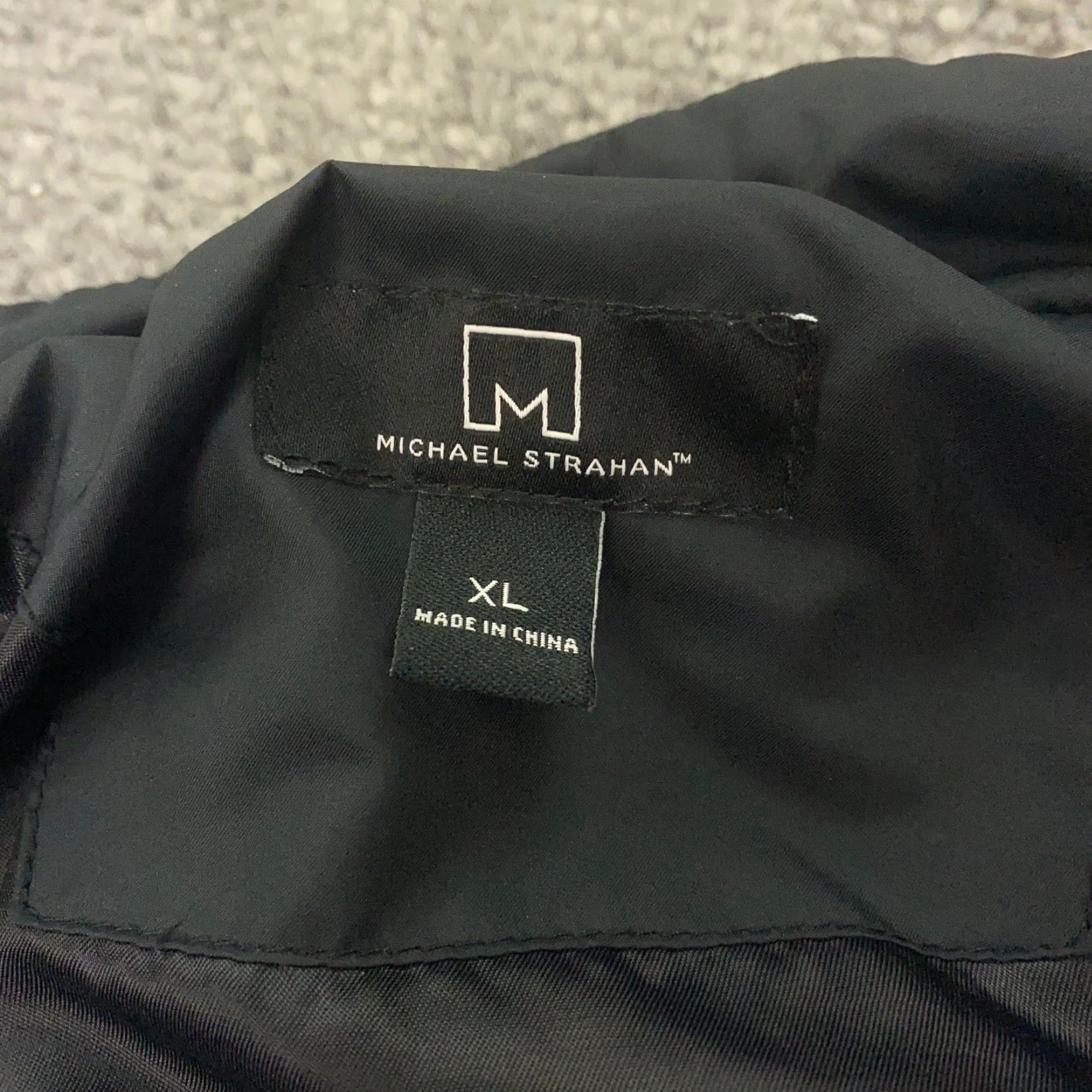 Vintage Michael Strahan Mens XL Dark Blue Quilted Full Zip Pockets Insulated Lined Bomber Jacket Size US XL / EU 56 / 4 - 5 Thumbnail