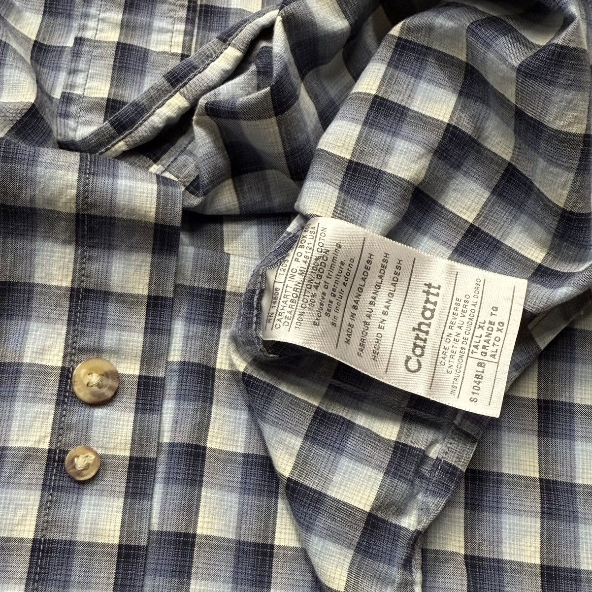 Carhartt Carhartt Y2K Plaid Button Down Overshirt XL Tall Size US XL / EU 56 / 4 - 9 Thumbnail
