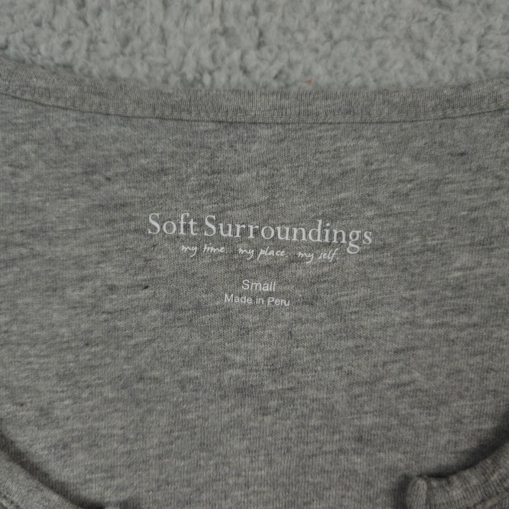Soft Surroundings Soft Surroundings Top Womens S Heather Gray Hepburn Long Sleeve Shirt Casual NEW Size S / US 4 / IT 40 - 3 Thumbnail