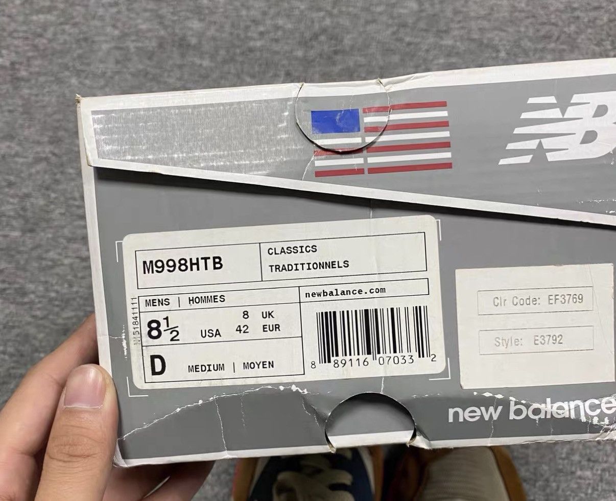 New Balance New Balance x J.Crew M998HTB Co-branded Sneakers J16 Size US 8.5 / EU 41-42 - 7 Thumbnail