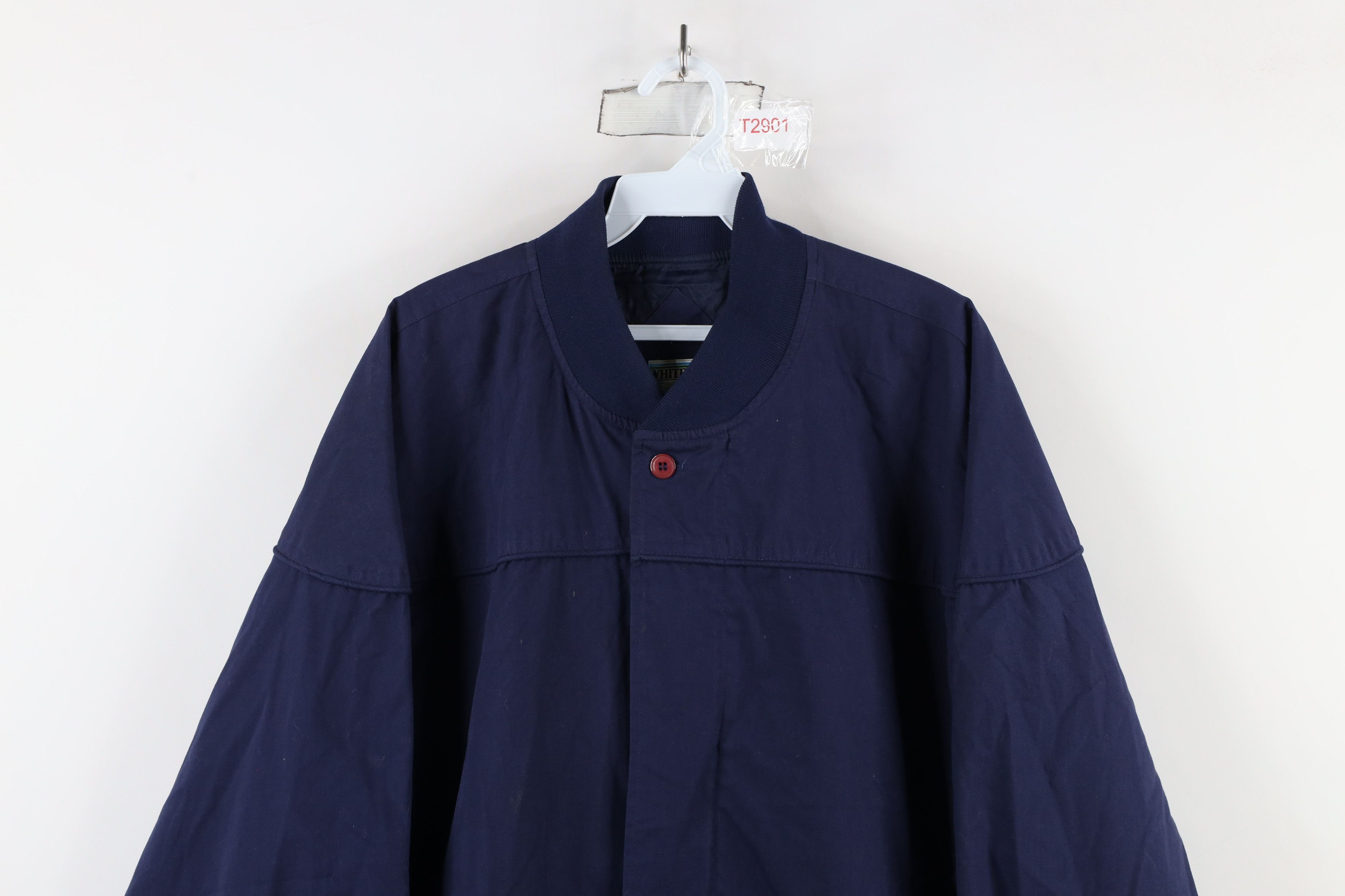 Vintage Vintage 90s Streetwear Blank Racer Bomber Jacket Blue Size ONE SIZE - 2 Thumbnail