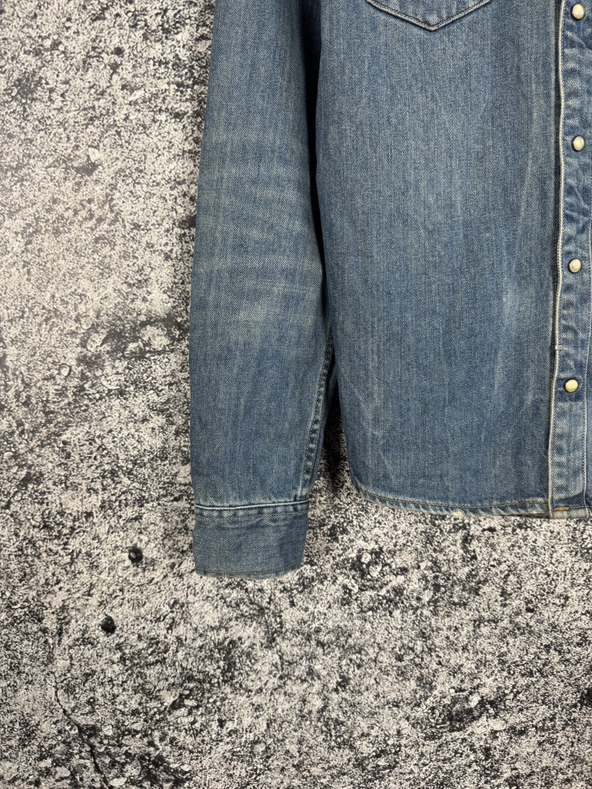 Allsaints Allsaints Spitalfields Bedford Denim Shirt Snap Button Sz M Size US M / EU 48-50 / 2 - 4 Thumbnail