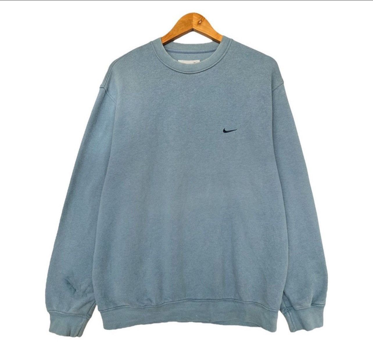 Vintage Nike Turkey Mini Logo Sweatshirt Baby Blue Large