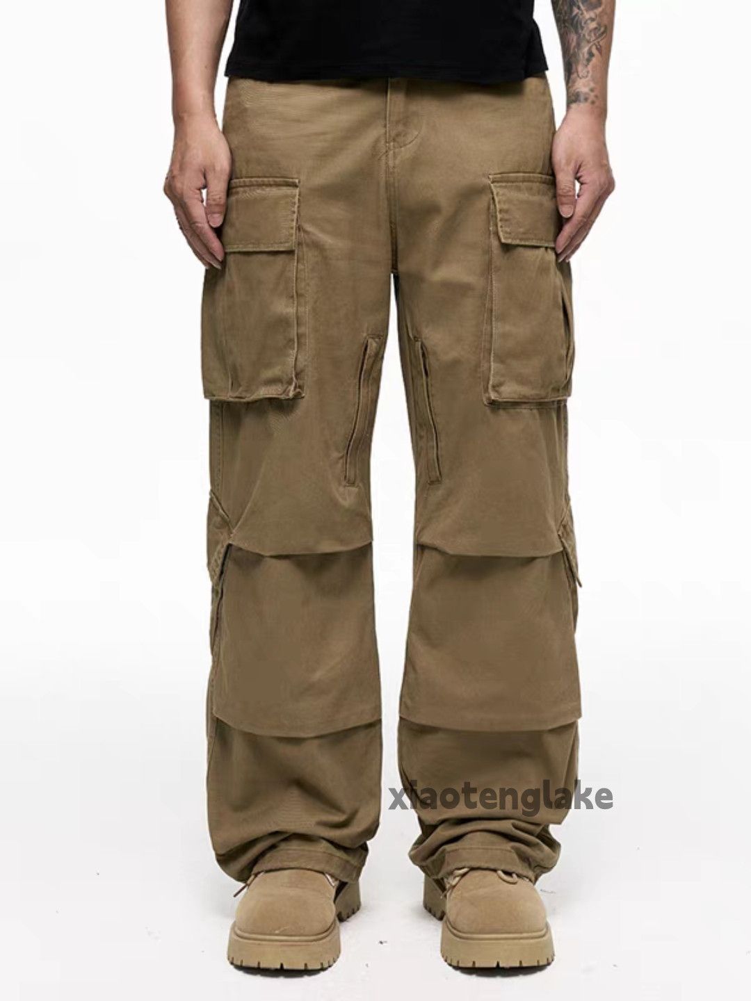 Designer × Japanese Brand × Vintage Unisex utility pleated zipper pocket tactical cargo pants Size US 28 / EU 44 - 2 Thumbnail