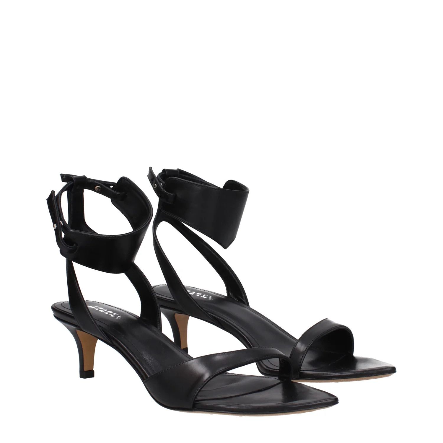 Isabel Marant ob1o1e1124 Leather Sandals in Black Size US 7 / IT 37 - 2 Thumbnail