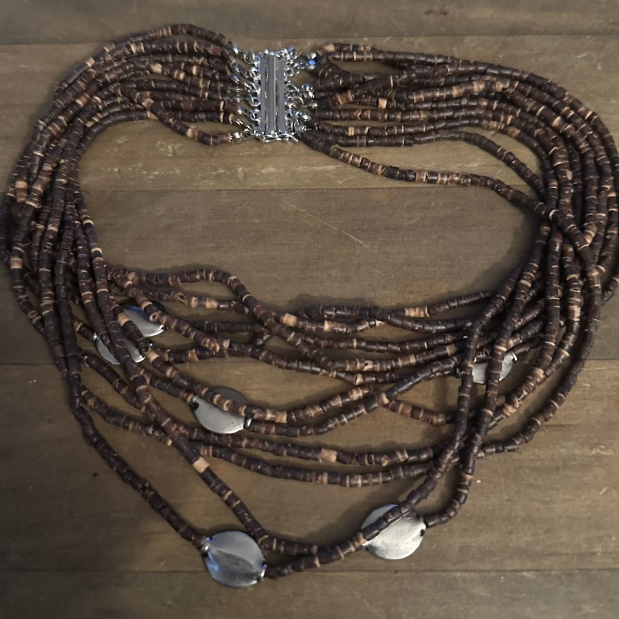 Vintage Vintage multi strand coconut bead necklace Size ONE SIZE - 2 Thumbnail