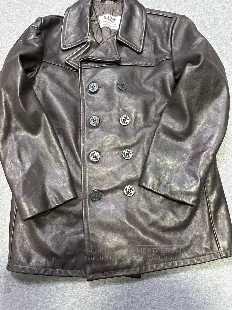 Schott Schott E640 Double-breasted Leather Coat Size US XXL / EU 58 / 5 - 4 Thumbnail