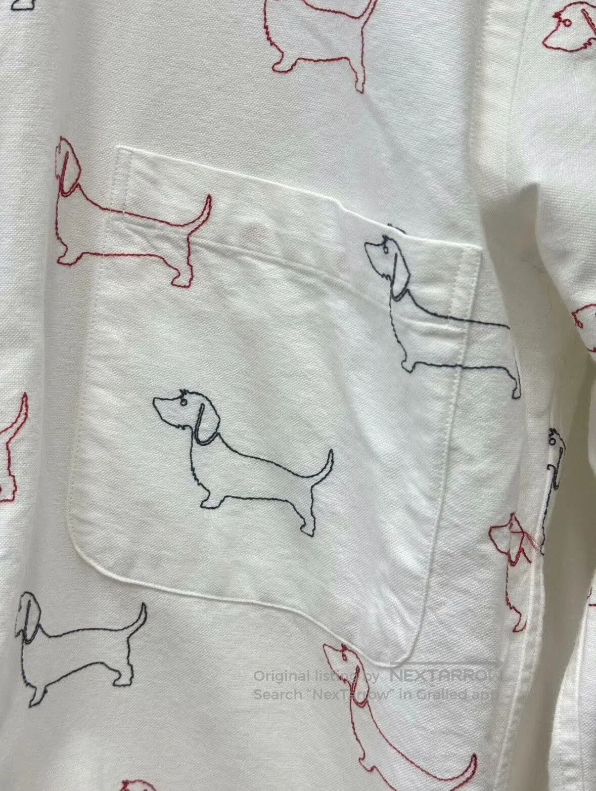 Thom Browne Thom Browne Men's Dachshund Embroidered Shirt. Size US M / EU 48-50 / 2 - 5 Thumbnail