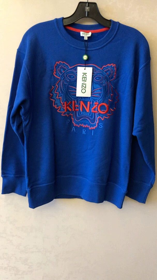 Kenzo KENZO Blue tiger head embroidery hoodie Size S / US 4 / IT 40 - 1 Thumbnail