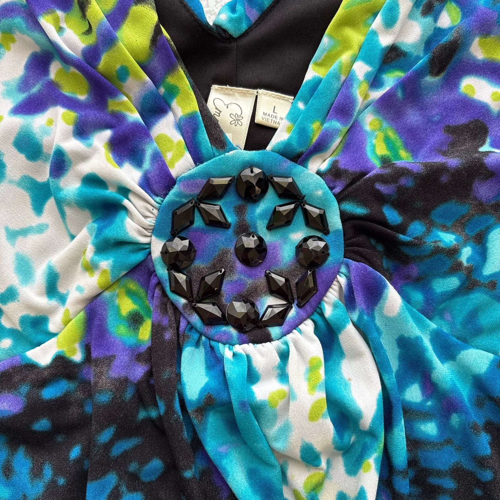Other Emma & Michele Multicolor Watercolor Tie Dye Dress Size L Size L / US 10 / IT 46 - 9 Thumbnail