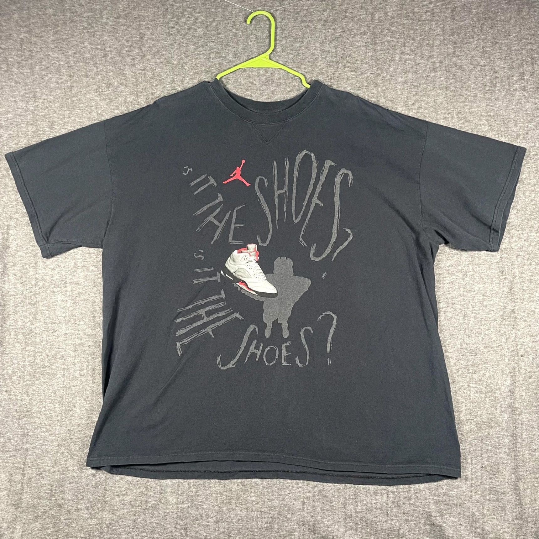 Jordan Brand Nike Air Jordan Is It The Shoes Shirt Mens 2XL Black Graphic Jumpman AJ5 Tee Size US XXL / EU 58 / 5 - 2 Thumbnail