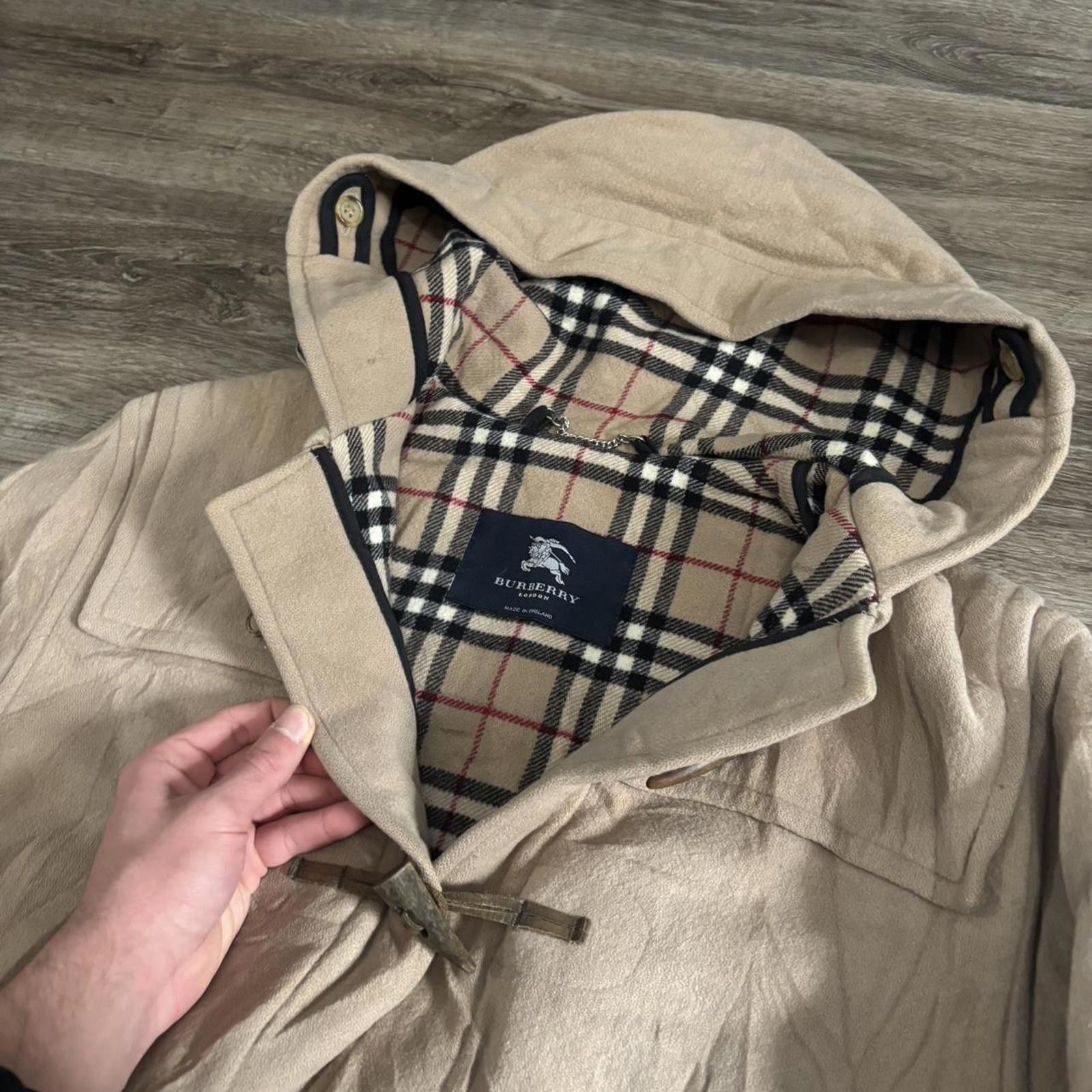 Burberry Burberry London Wool Pattern Lined trench Duffle coat Size L / US 10 / IT 46 - 1 Thumbnail