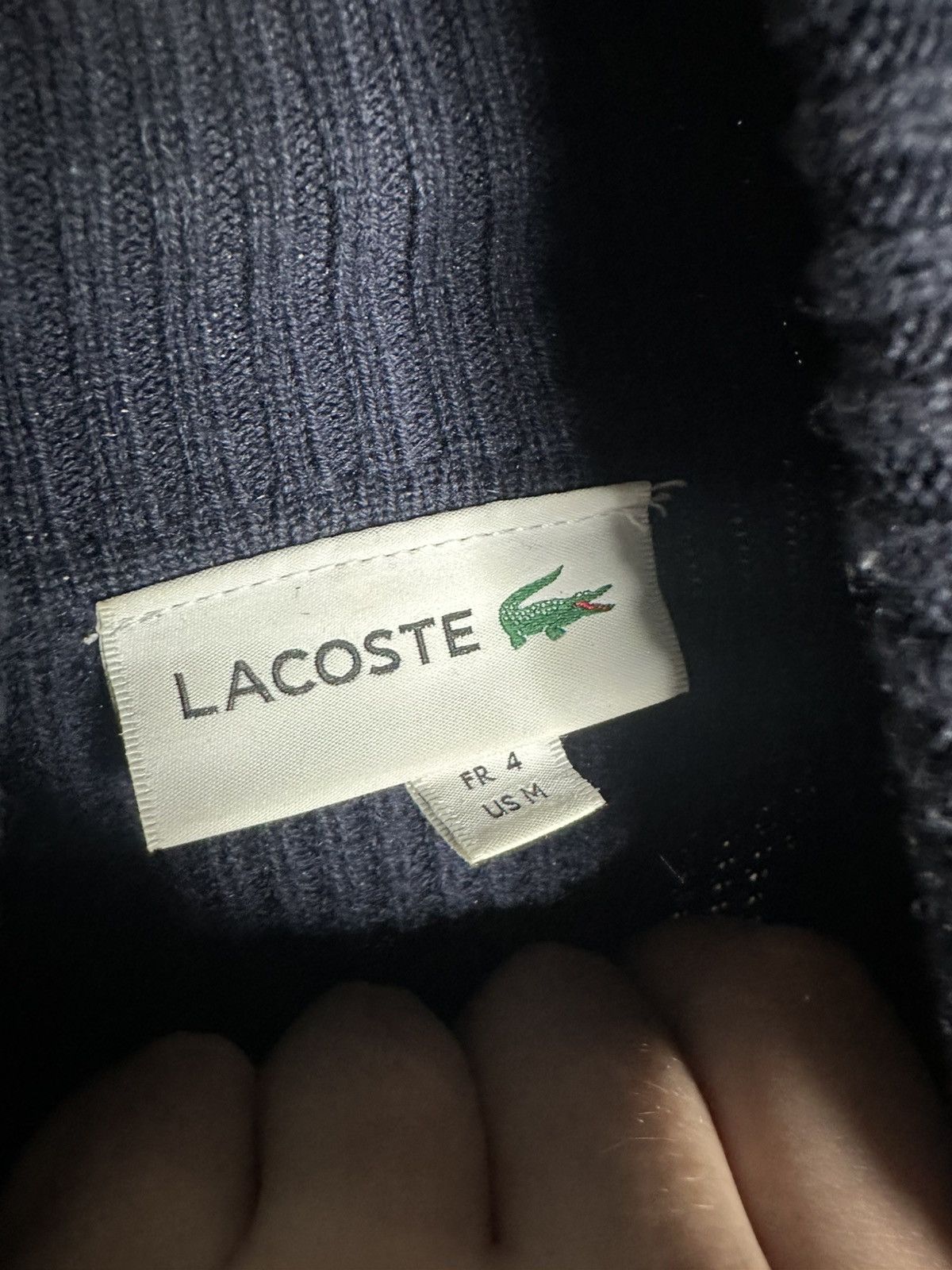 Lacoste Lacoste Wool Cotton Knit Turtleneck Sweater Navy Size M Size US M / EU 48-50 / 2 - 4 Thumbnail