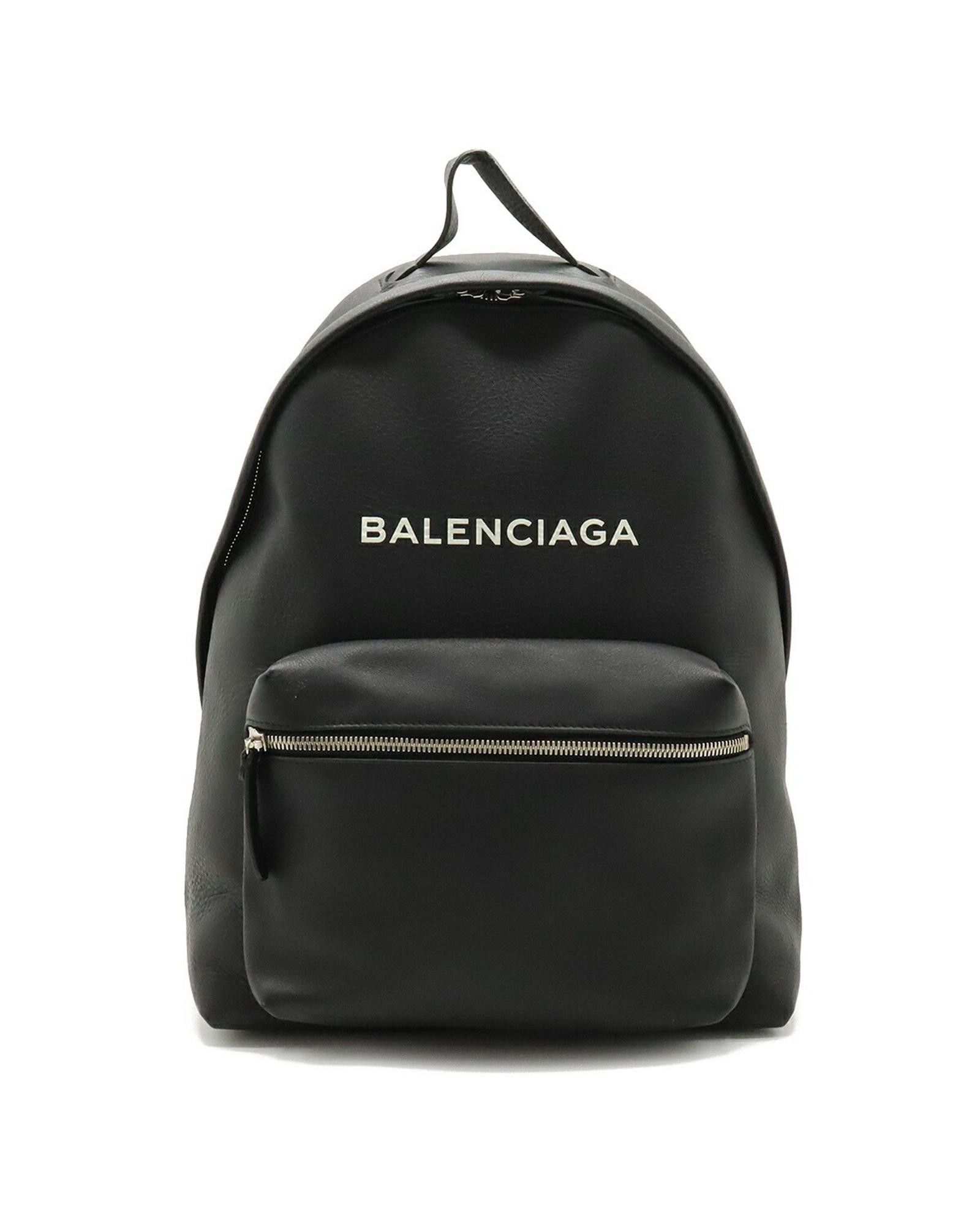 image of Everyday Leather Backpack By Balenciaga in Black, Men's