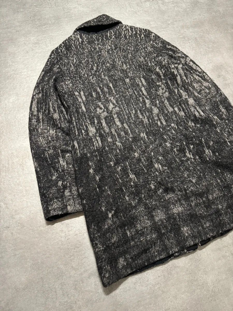 Diesel Diesel Black Gold Grey Blurred Wool Long Buttoned Coat Size US XS / EU 42 / 0 - 7 Thumbnail