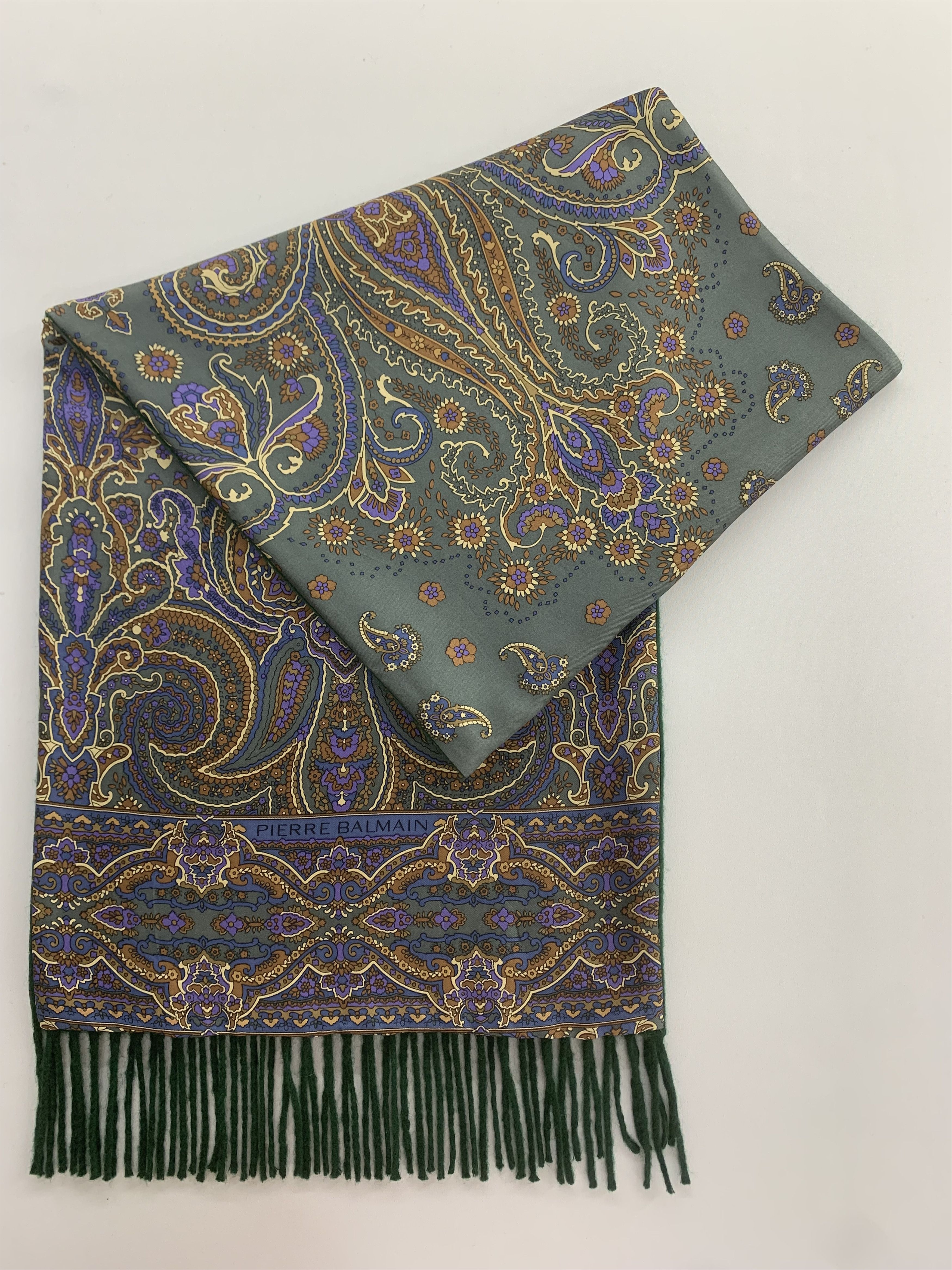 Pierre Balmain Pierre Balmian Scarf Wool Silk Muffler Neck Wrap BL3187 Size ONE SIZE - 3 Thumbnail