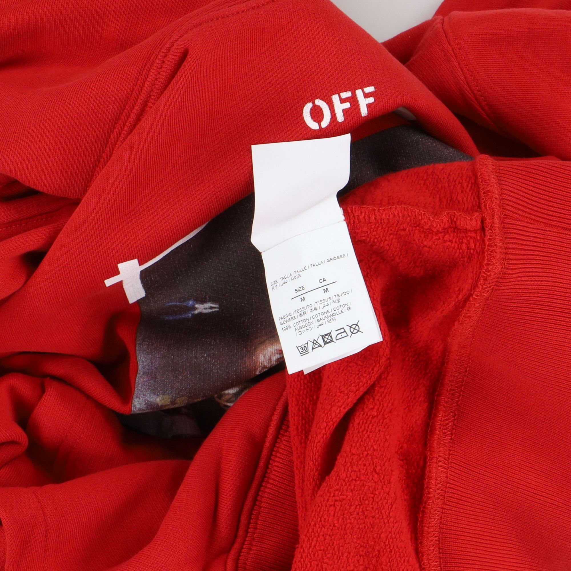 Off-White Red Pascal Skeleton Arrows Hoodie Size M / US 6-8 / IT 42-44 - 7 Thumbnail