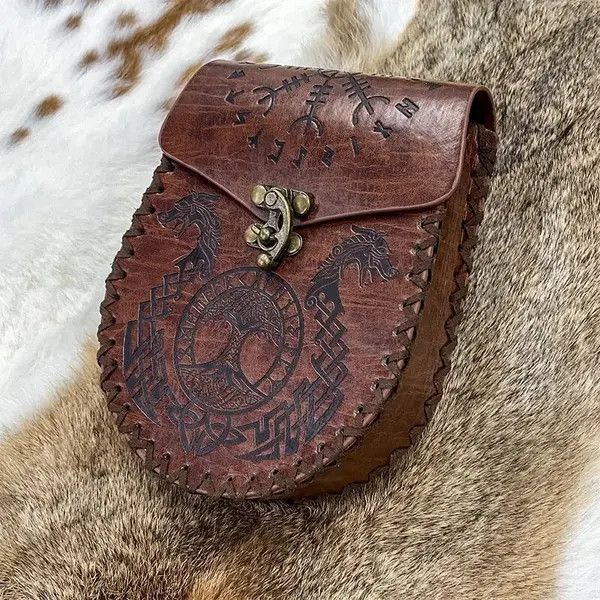 Japanese Brand × Leather Medieval Viking Money Pouch Bag Size ONE SIZE - 1 Thumbnail