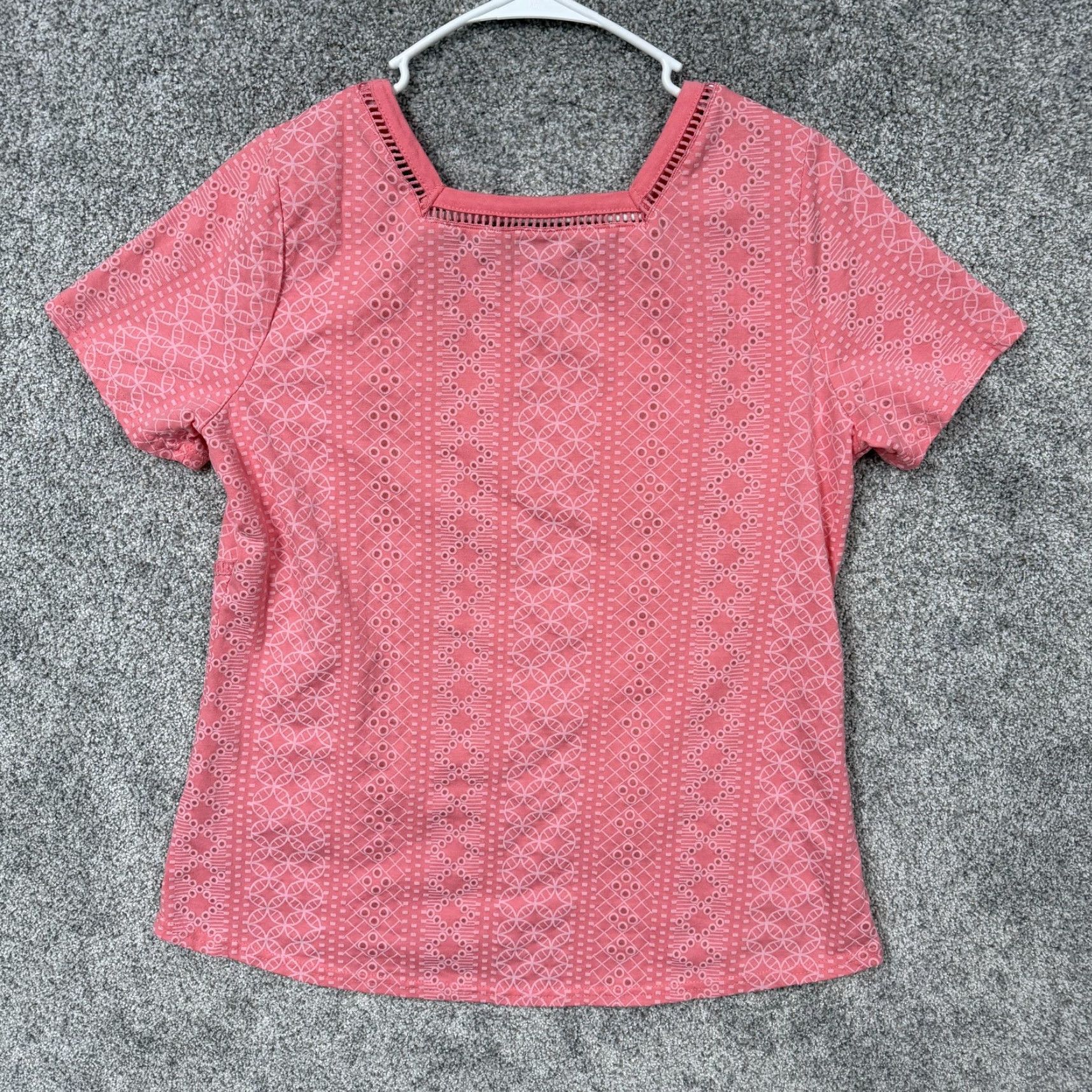Vintage Hannah Blouse Womens L Pink Eyelet Lace Geometric Ethereal Boho Soft Girl Pastel Shirt Womens L Pink Eyelet Lace Geometric Boho Ethereal Size L / US 10 / IT 46 - 6 Thumbnail