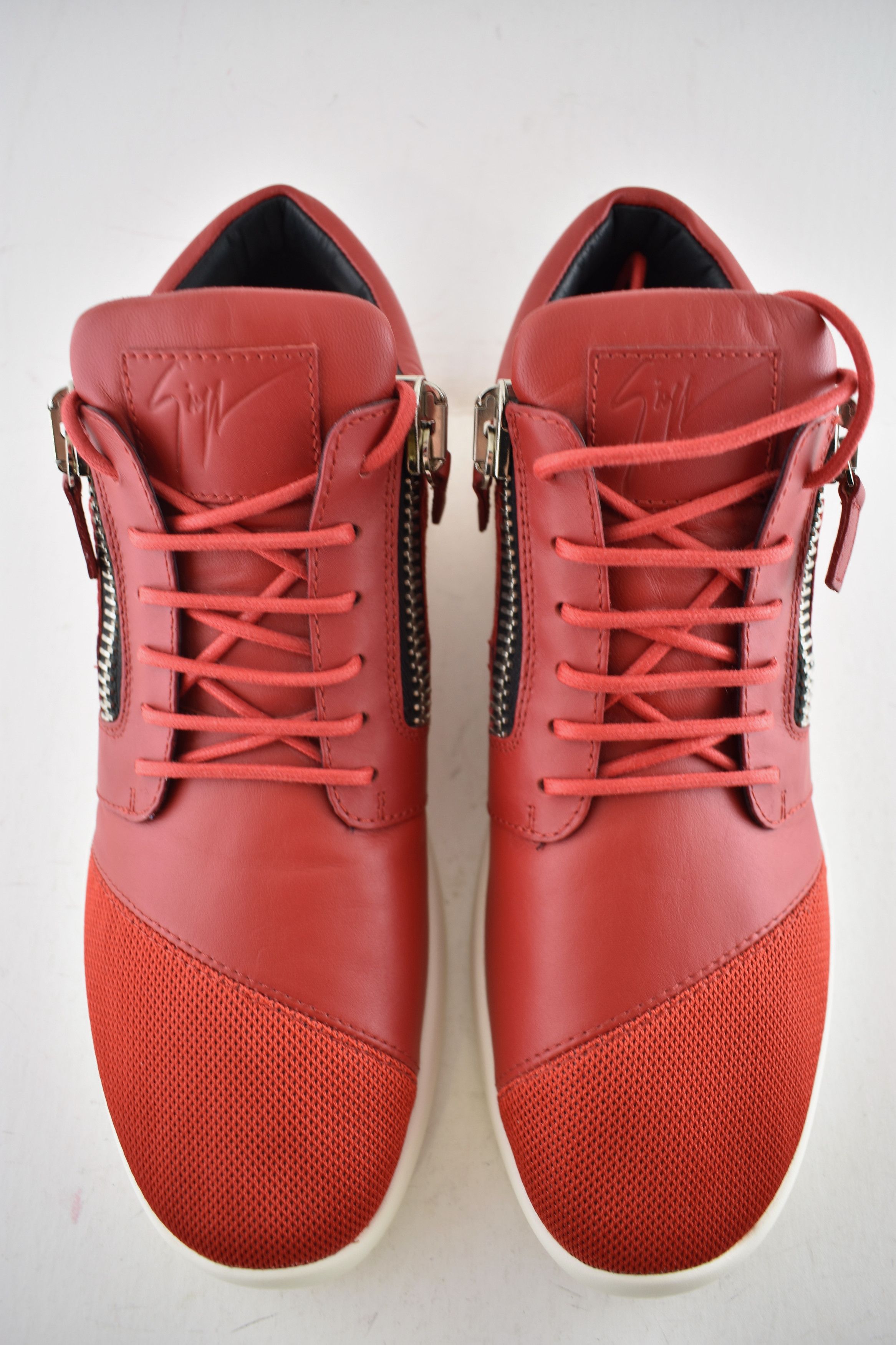 Giuseppe Zanotti Megatron Red Low Top Mix Mid Runner Trainer Sneaker 43 10 Size US 10 / EU 43 - 7 Thumbnail