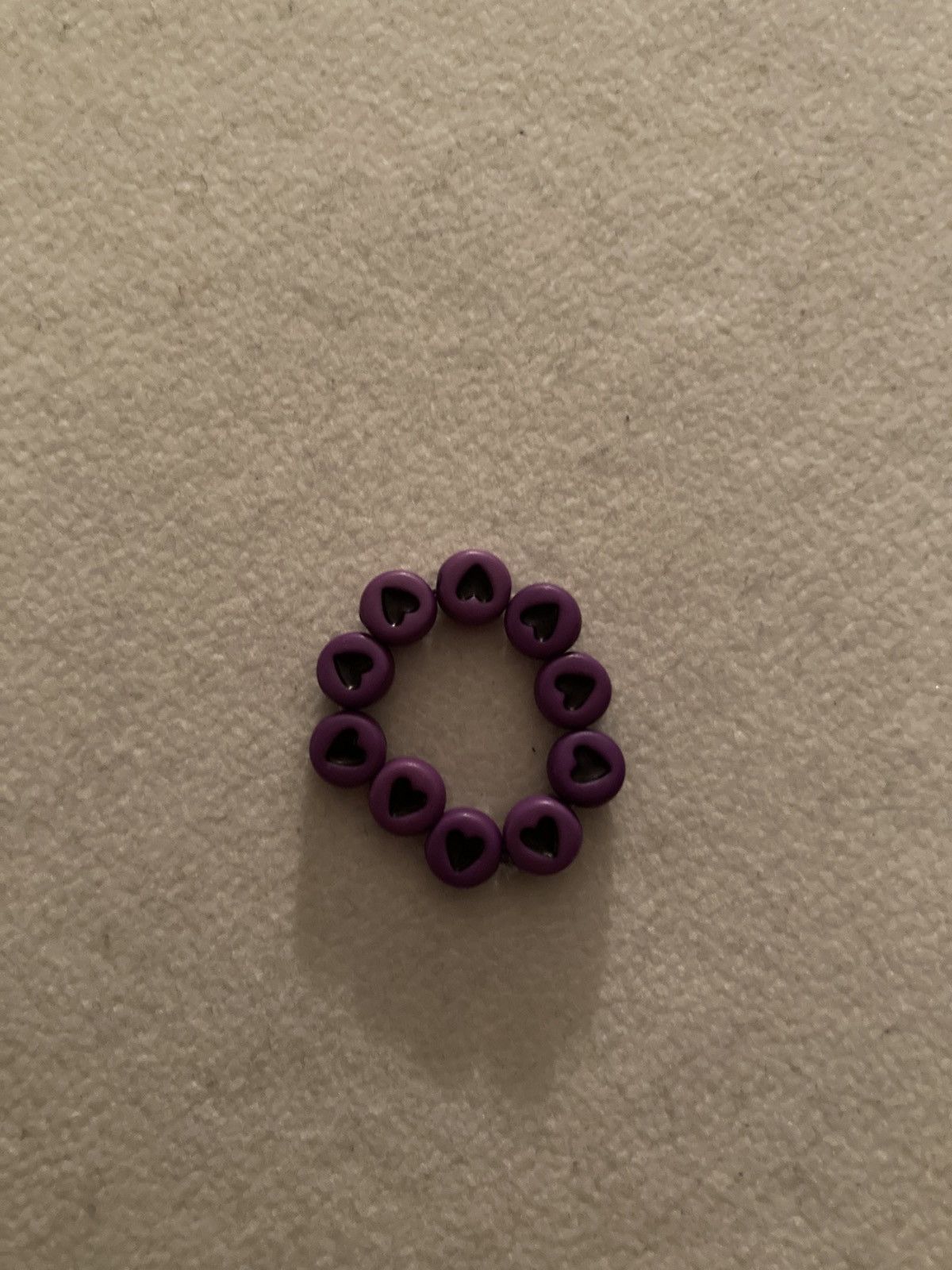 Other Purple heart design beaded ring Size ONE SIZE - 1 Preview
