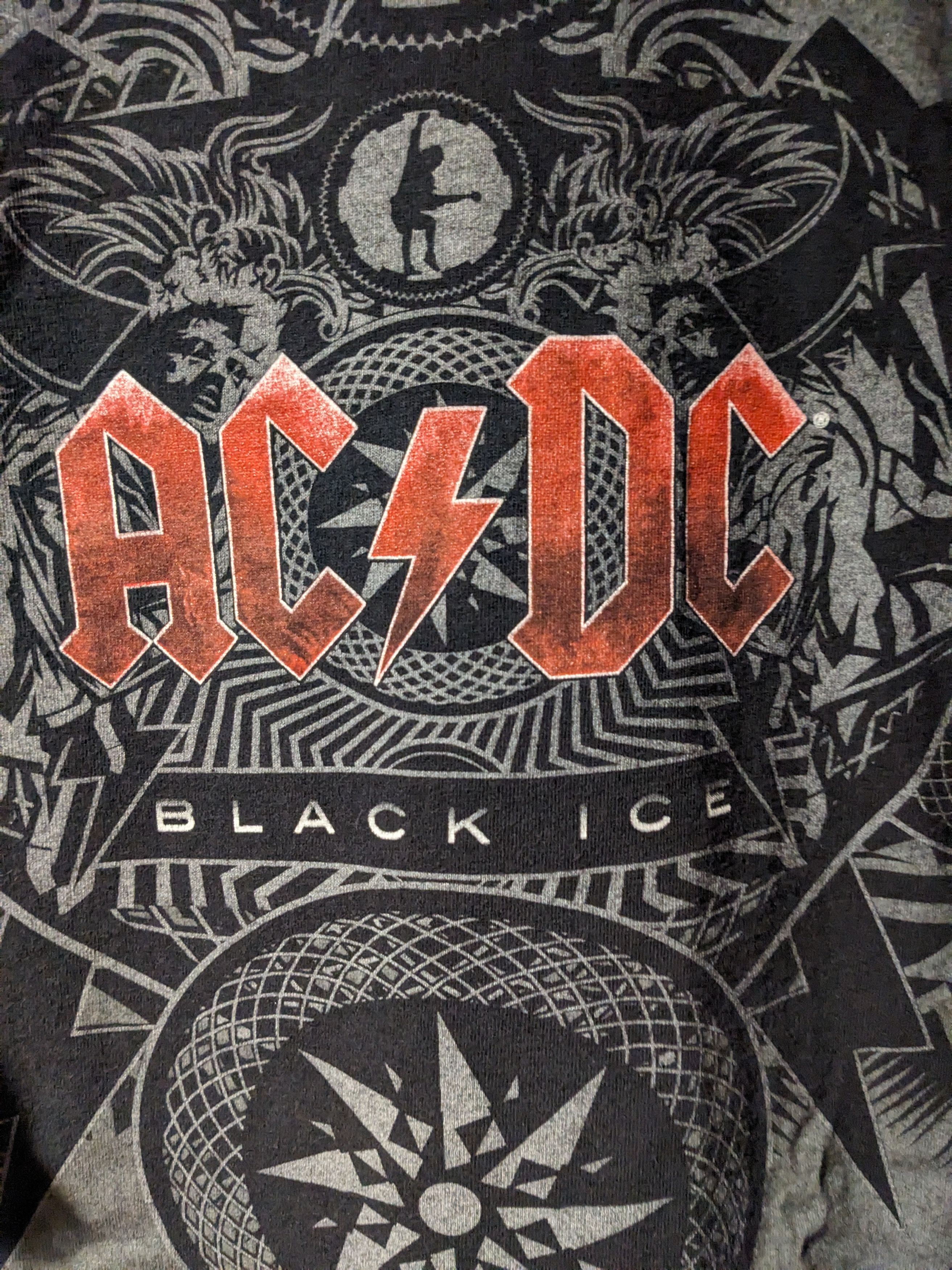 AC/DC × Vintage Vintage Y2K ACDC Black Ice Affliction Inspired Band T-Shirt Size US XXL / EU 58 / 5 - 2 Thumbnail