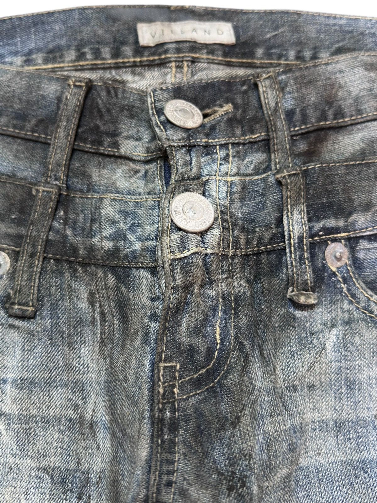 VILLAND Vintage Villand Double Waist Flare Bootcut Denim Size US 29 - 5 Thumbnail