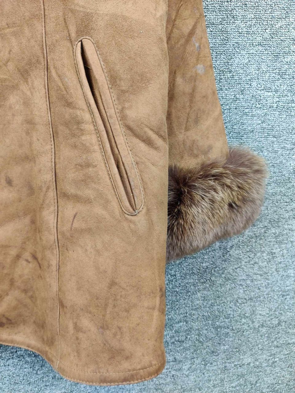 Leather Vintage Roboem Faux Fur Sheepskin Suede Leather Coat Size US L / EU 52-54 / 3 - 3 Thumbnail