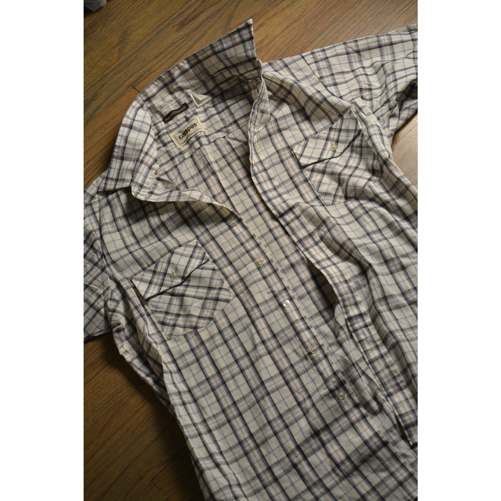Carlos Campos Vintage 80s Campus Rugged Country Plaid Shirt - Short Sleeve Size US M / EU 48-50 / 2 - 1 Thumbnail