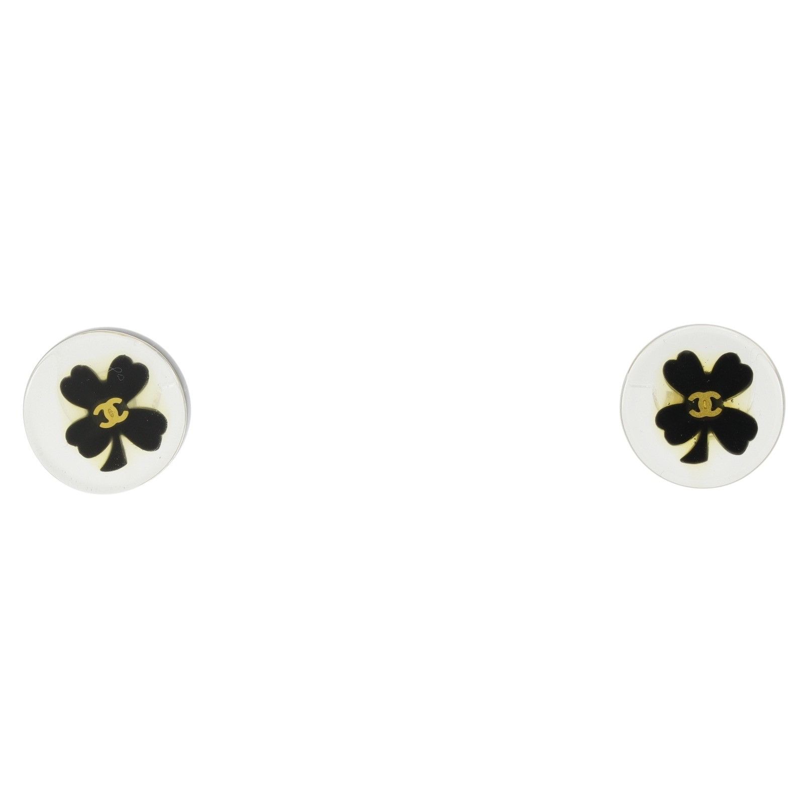 Chanel Chanel Chanel Clover Coco Mark Earrings Plastic / Synthetic Earrings DUTY FREE for USA Size ONE SIZE - 1 Thumbnail