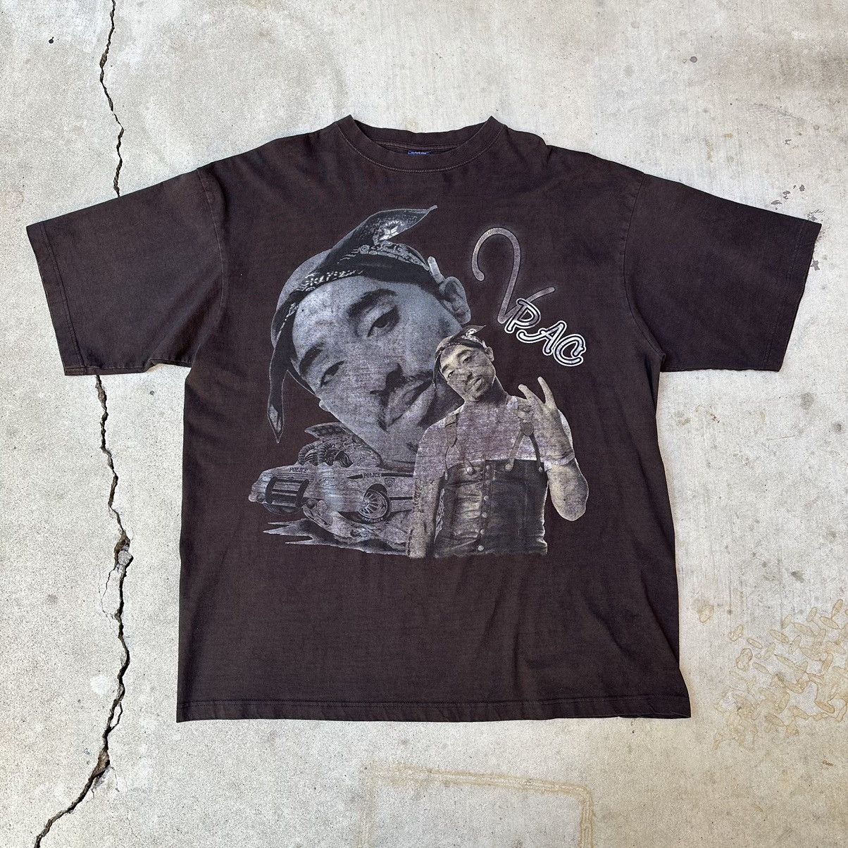 image of Rap Tees x Vintage Tupac Rap Tee in Black, Men's (Size 2XL)