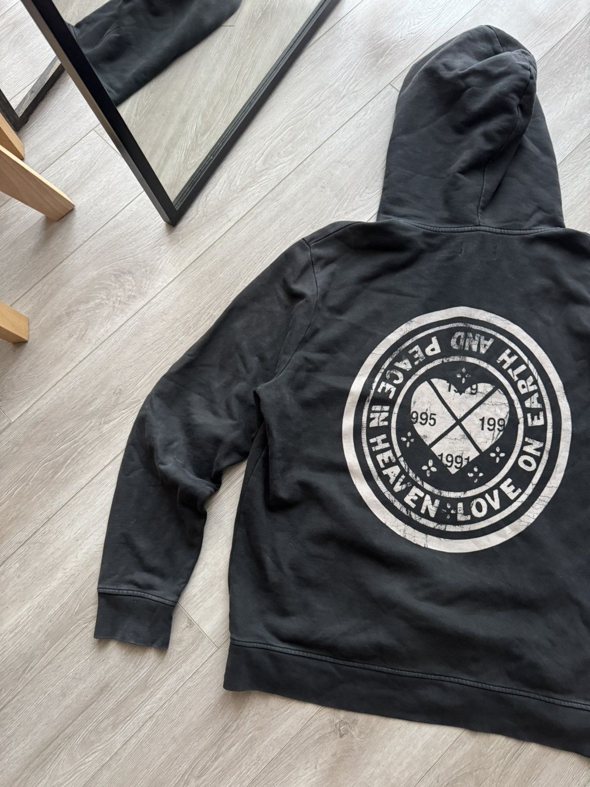 Allsaints Allsaints Grey Over Size Hoodie Unity Lips & Mouth Hoodie Size US M / EU 48-50 / 2 - 2 Thumbnail