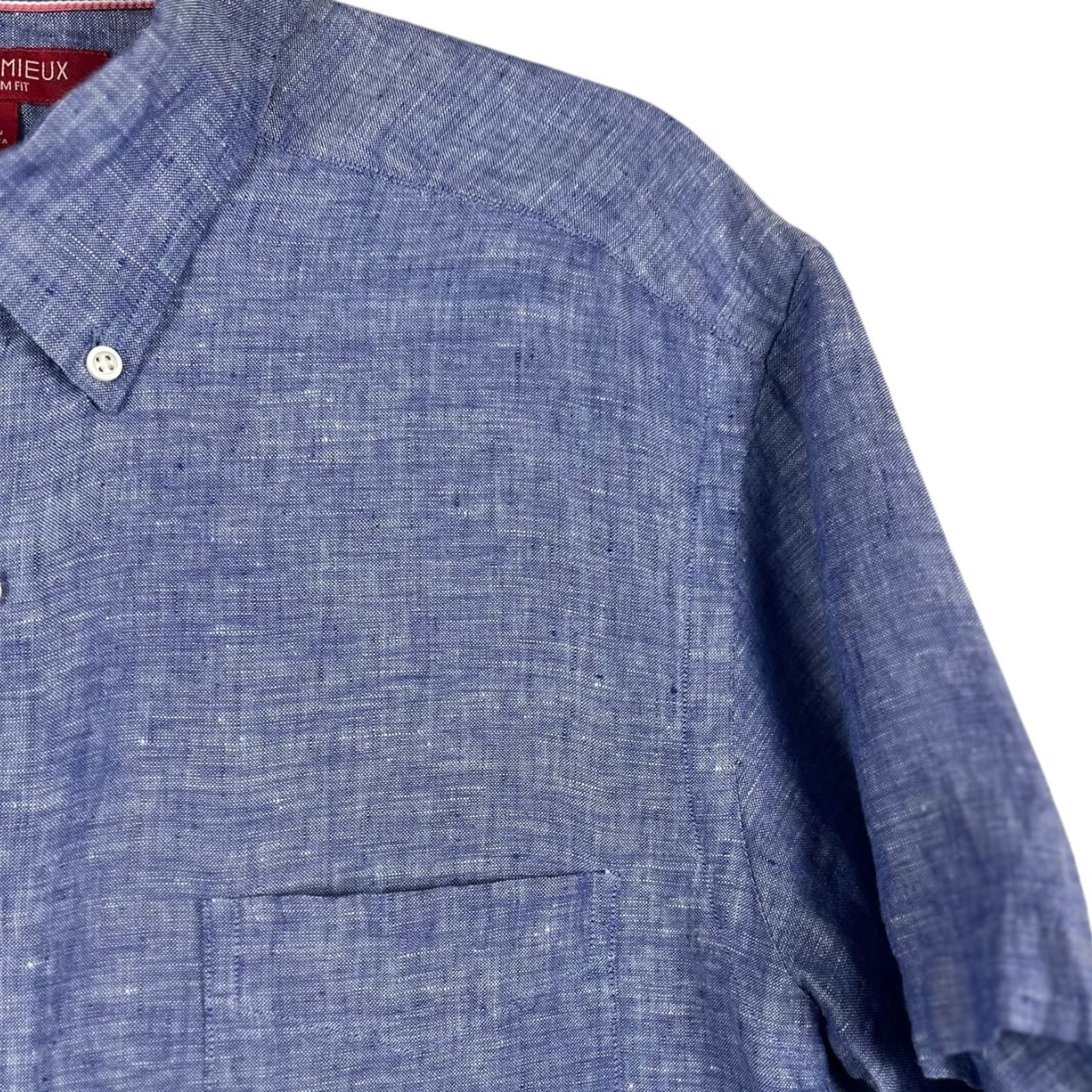 Cremieux Cremieux Men's Large Blue Slim Fit Button-Down Long Sleeve Size US L / EU 52-54 / 3 - 7 Thumbnail