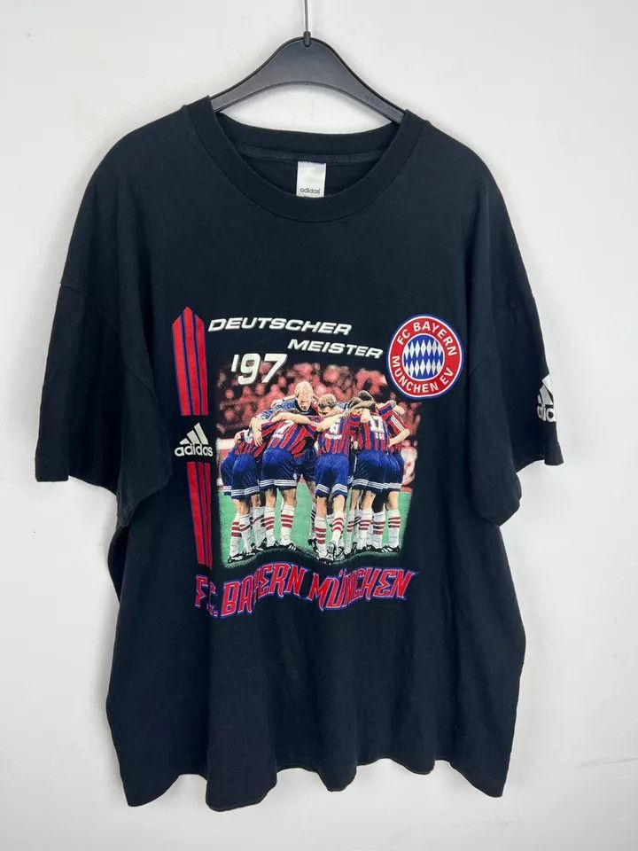 Vintage Vintage 1997 FC Bayern Munchen Adidas Deutscher Meister Size US XL / EU 56 / 4 - 1 Thumbnail