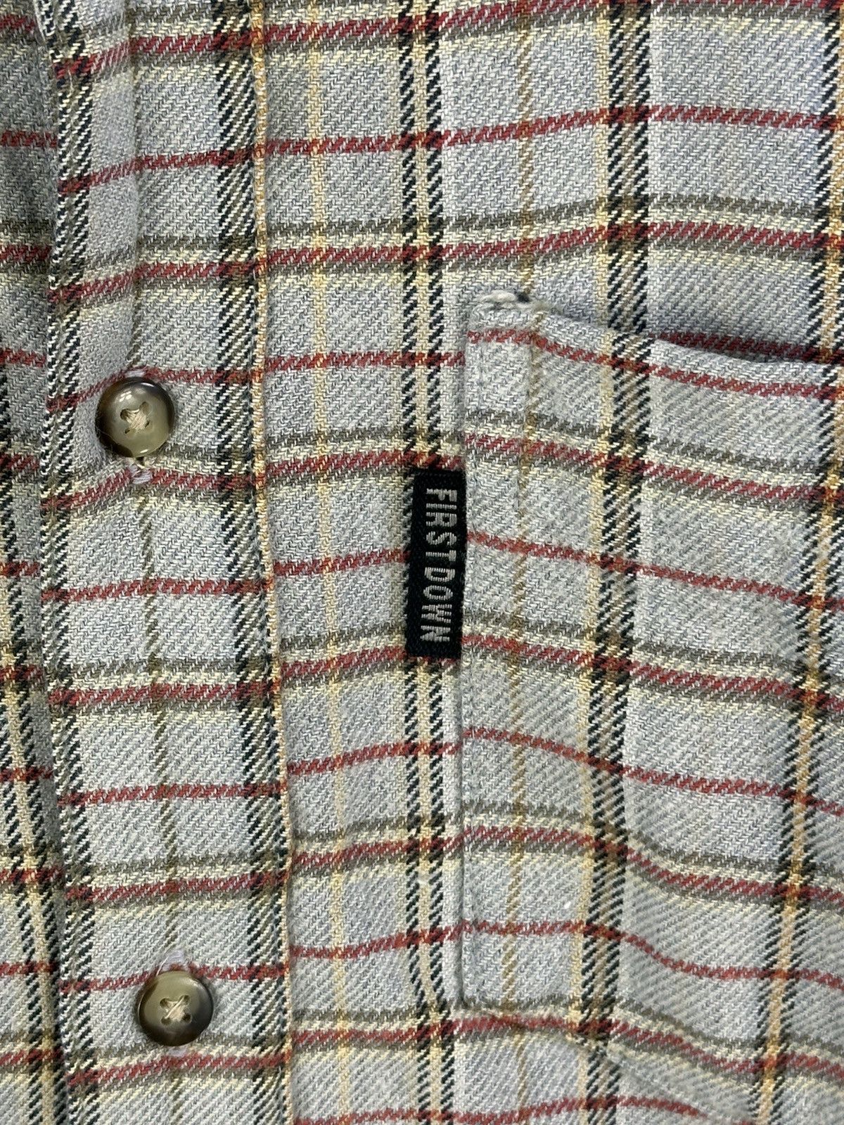 First MFG Co. First Down Plaid Check Flannel Shirt Button Up Size US L / EU 52-54 / 3 - 6 Thumbnail