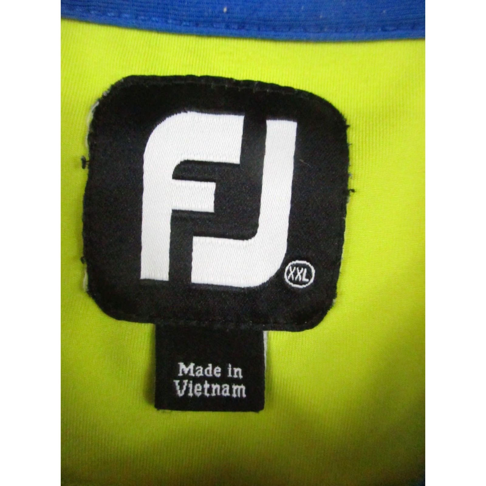 Footjoy Footjoy FJ Shirt Polo 2XL Men Short Sleeve Golf Neon Yellow Stripe Stretch Shirt Size US XXL / EU 58 / 5 - 2 Thumbnail