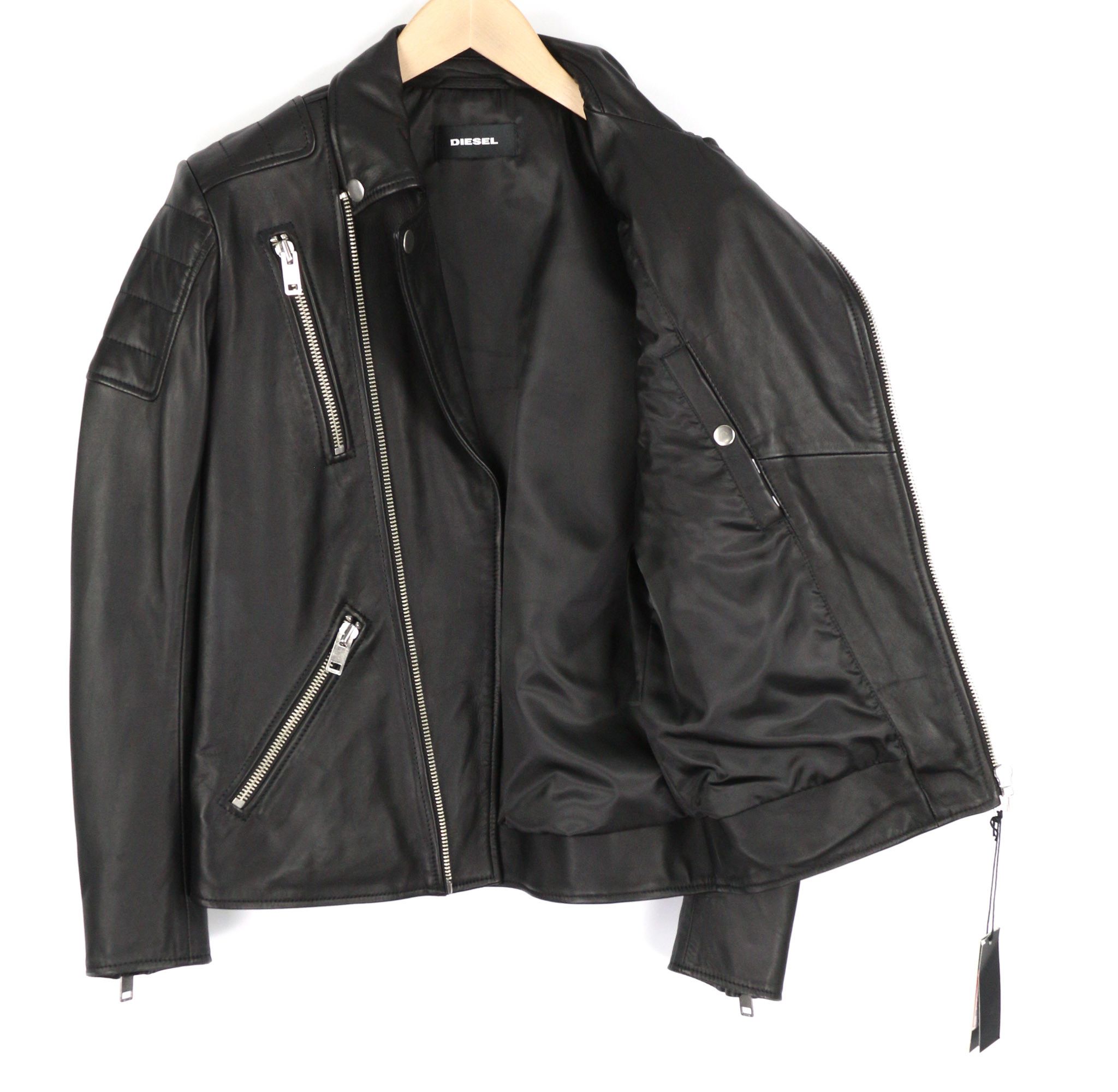 Diesel R-PUSMIR S Black Sheep Leather Zip Lined Jacket 81723 Size US S / EU 44-46 / 1 - 4 Thumbnail