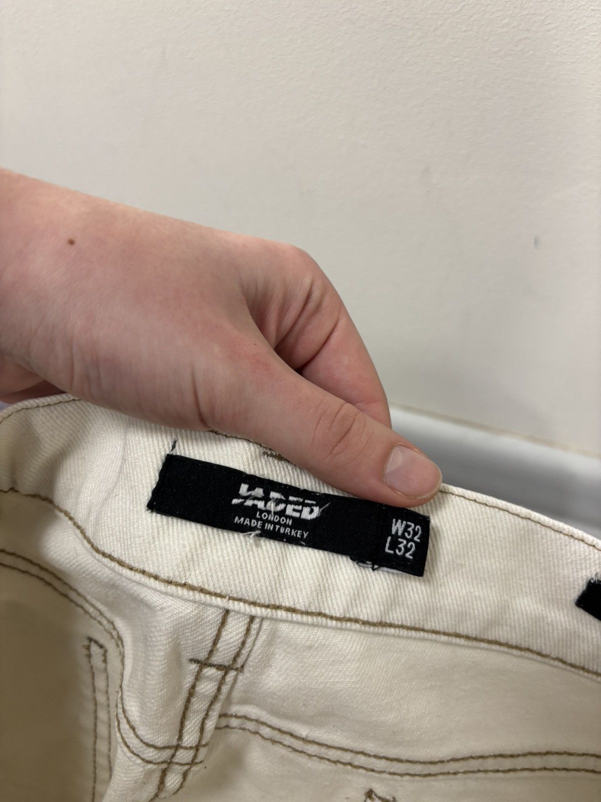 Jaded London Jaded London Double Knee Y2K Off White Skate Fit Baggy Jeans Size US 32 / EU 48 - 10 Thumbnail