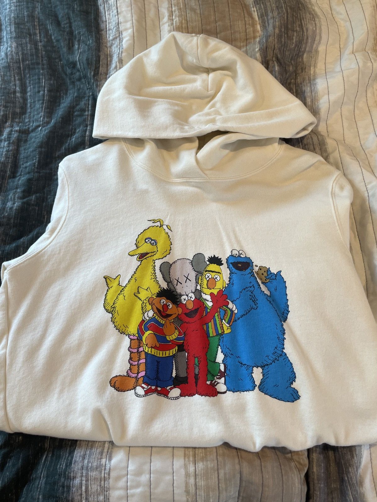 Kaws Streetwear Uniqlo LAST DROP Kaws x Uniqlo Sesame Street Hoodie Grailed