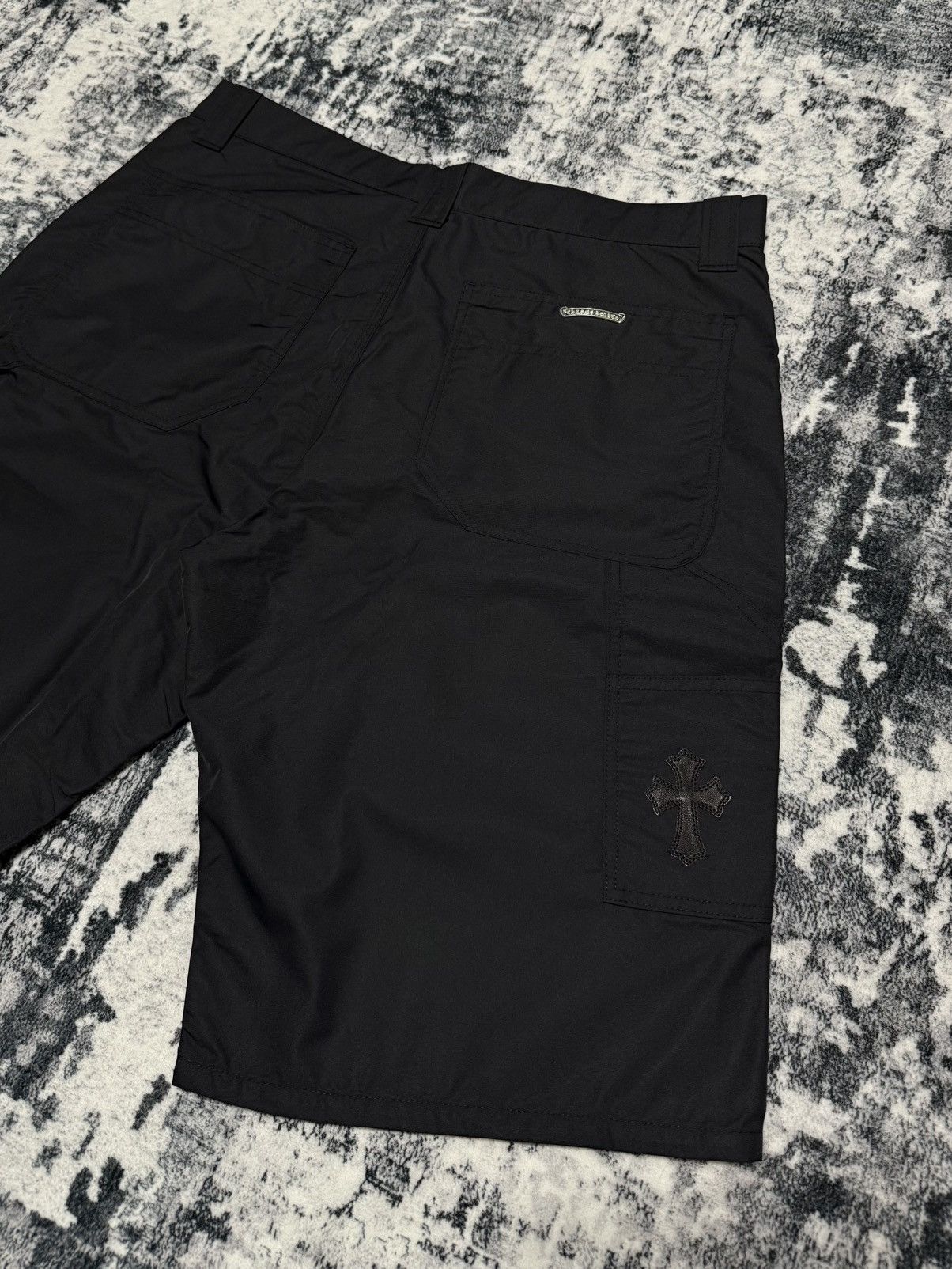 Chrome Hearts Chrome Hearts Cross Patch Leather Double Knee Shorts Size US 34 / EU 50 - 4 Thumbnail