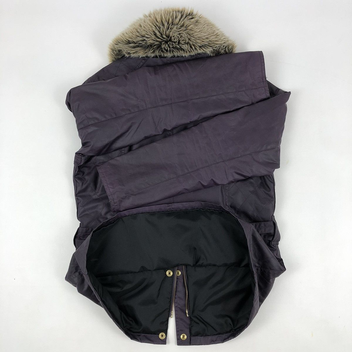 Barbour × Belstaff Women's INTERNATIONAL Ferrera Wax Purple Motorcycle Bomber Jacket Coat Size M / US 6-8 / IT 42-44 - 10 Thumbnail