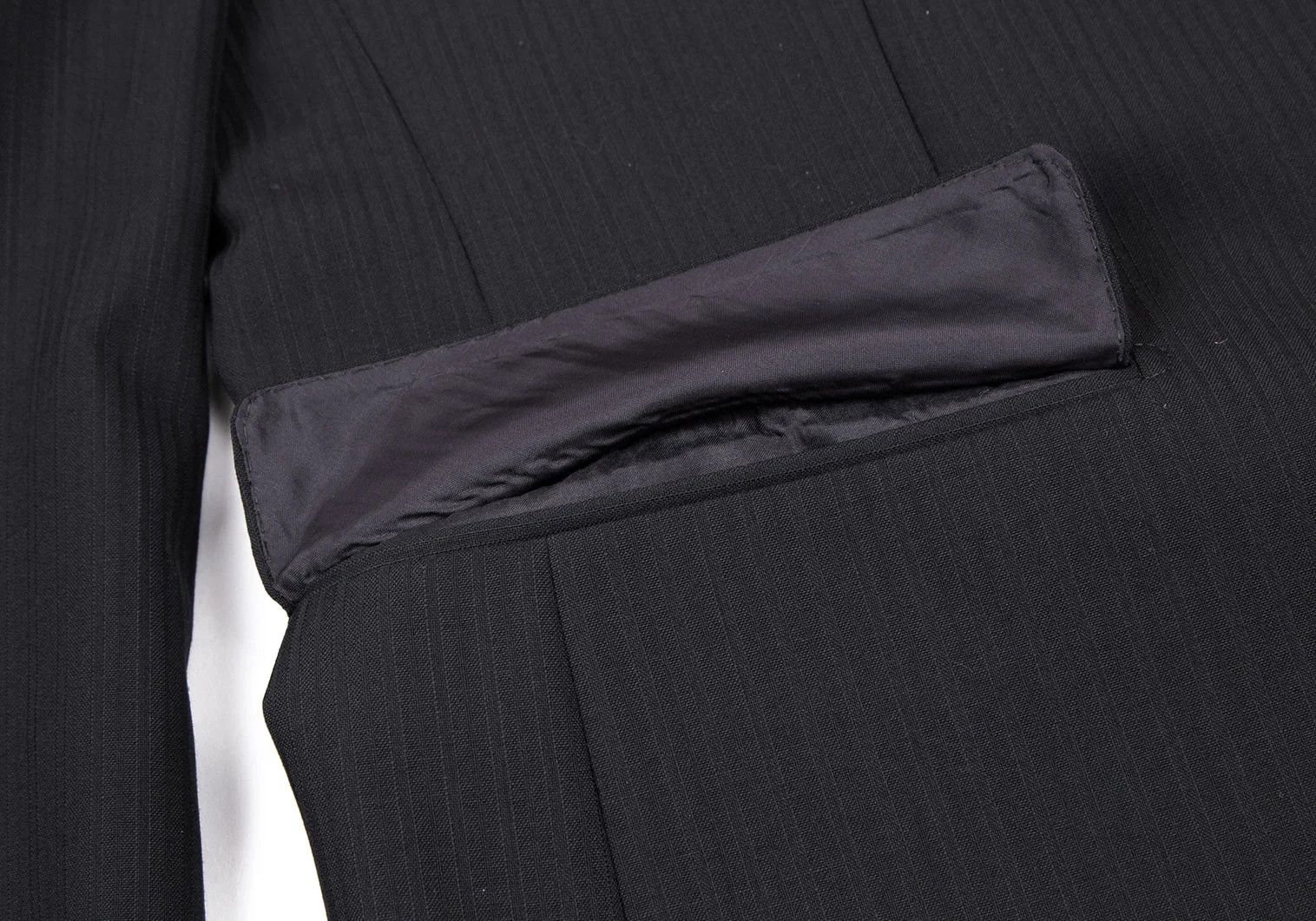 Burberry Wool Stripe Tailored Jacket in Dark Navy 42L Size US XS / EU 42 / 0 - 9 Thumbnail