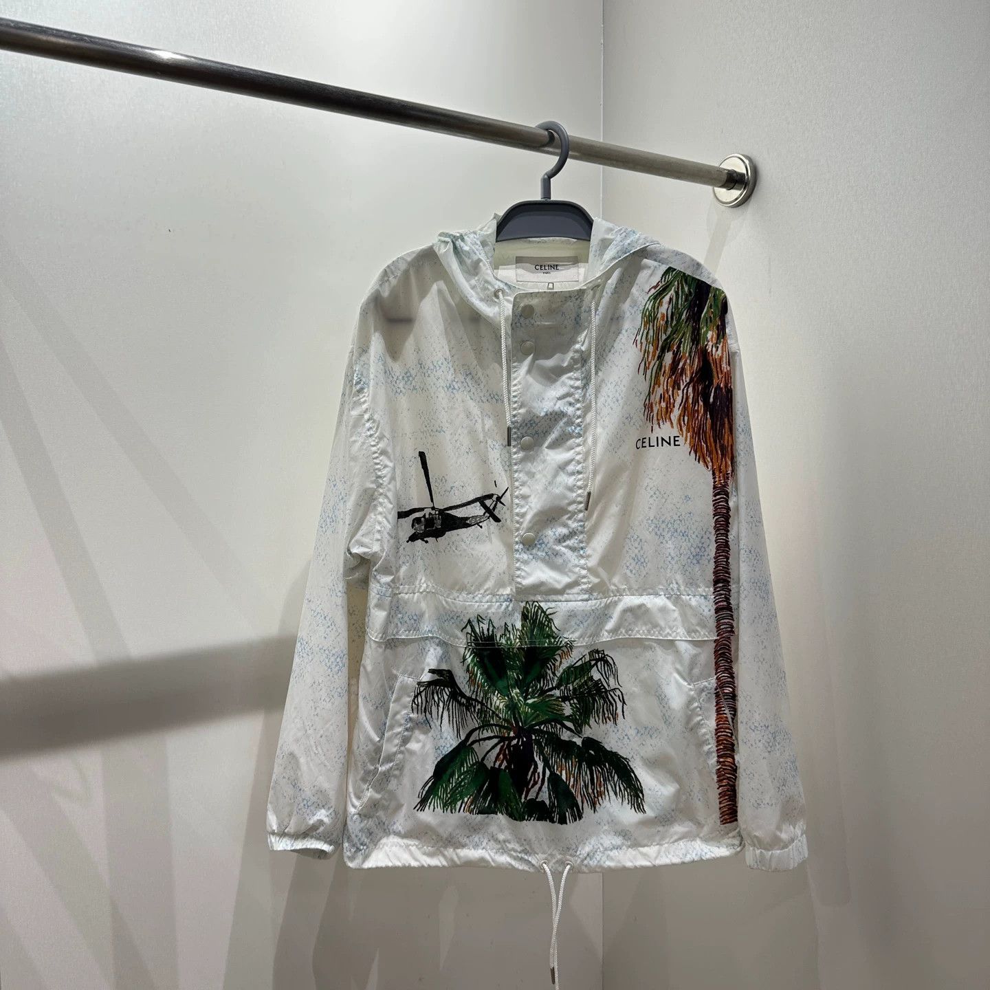 Celine Celine mar658 plant-pattern slogan hooded sun jkt 44 Size M / US 6-8 / IT 42-44 - 1 Thumbnail