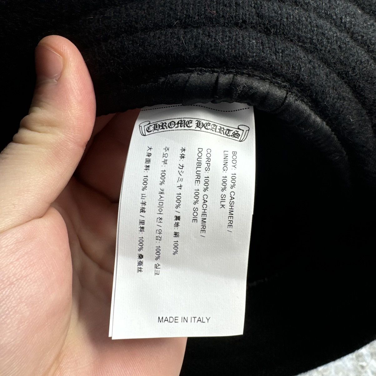 Chrome Hearts Cashemere CH bucket hat ‘navy’ Size 34 - 10 Thumbnail