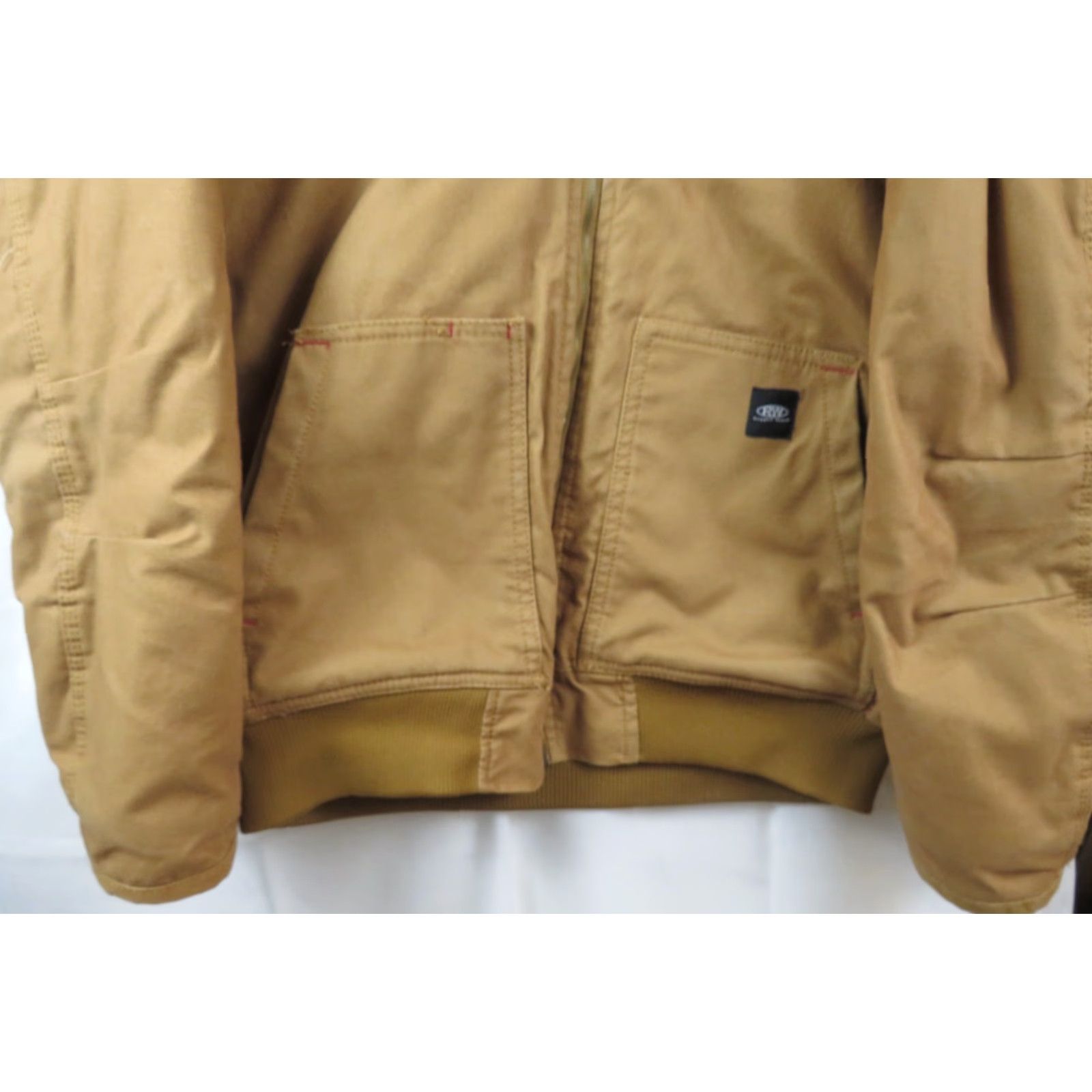 Vintage Rugged Wear Jacket Coat Brown Insulated Hooded Chore Mid-Length Zip Workwear Mens XL Canvas Weatherproof Size US XL / EU 56 / 4 - 2 Thumbnail