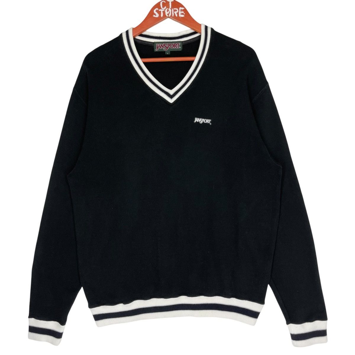 Jansport × Vintage Jansport V Neck Sweatshirt Size M/L Size US M / EU 48-50 / 2 - 1 Thumbnail