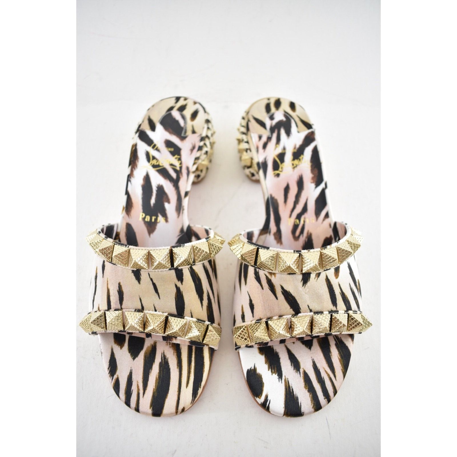 Christian Louboutin Christian Louboutin Pyramule 30 Leopard Gigi Gold Stud Size US 8 / IT 38 - 7 Thumbnail