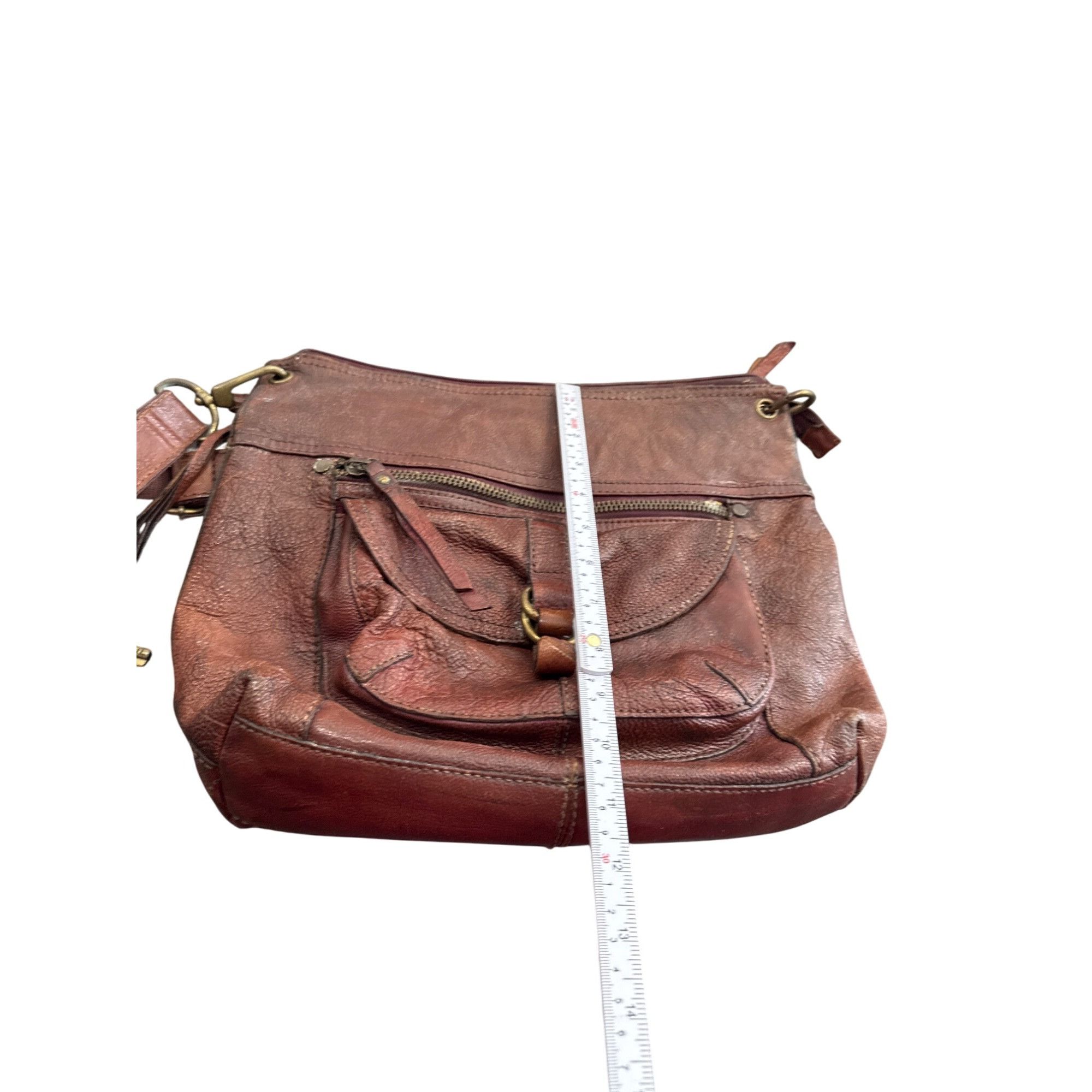 Fossil Fossil Womens Brown Leather Vintage Crossbody Handbag SKU 86 Size ONE SIZE - 5 Thumbnail