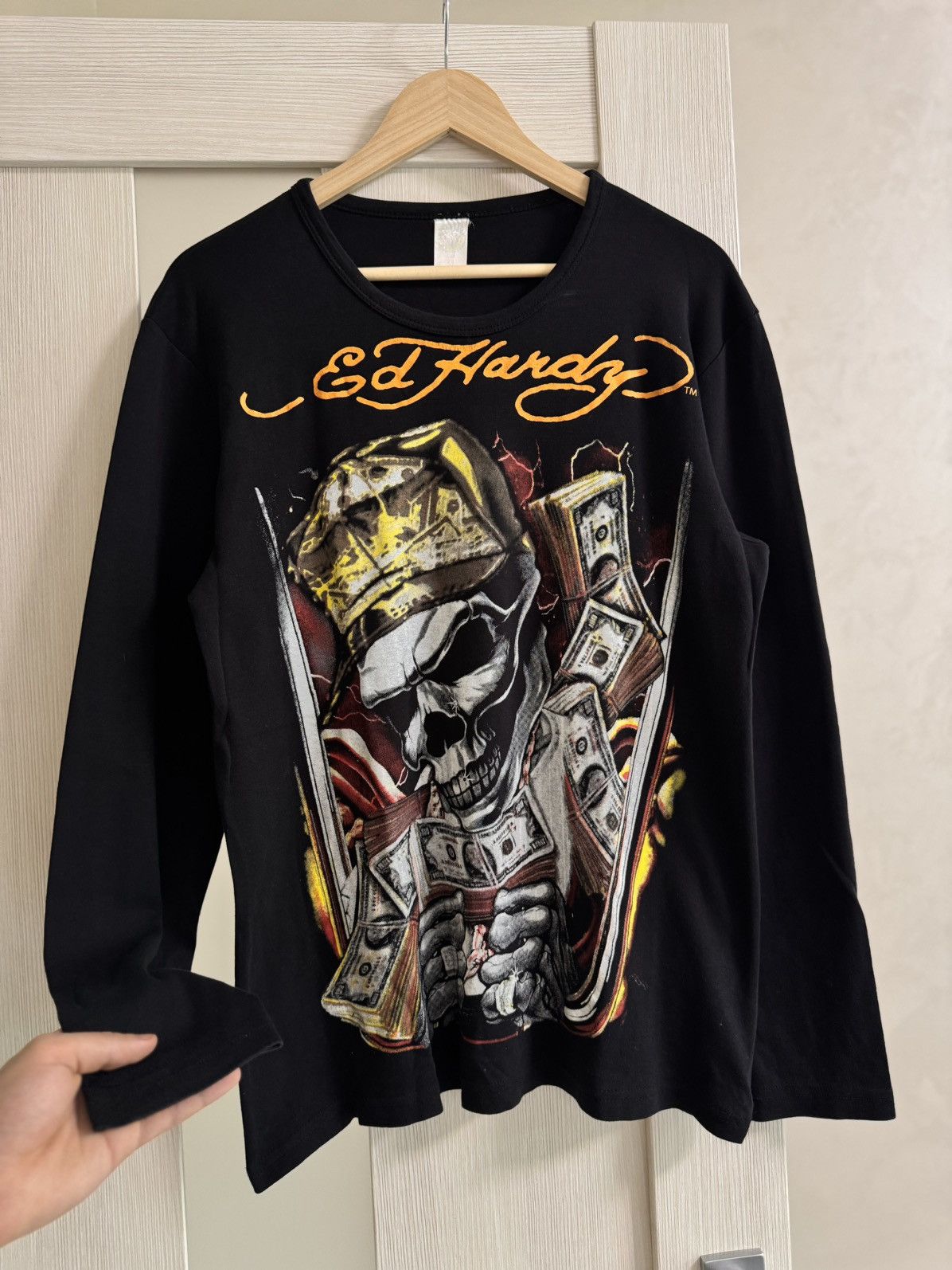 Christian Audigier Rare 🔥 Ed Hardy Christian Audigier Skull Long Sleeve Pants Size US M / EU 48-50 / 2 - 6 Thumbnail
