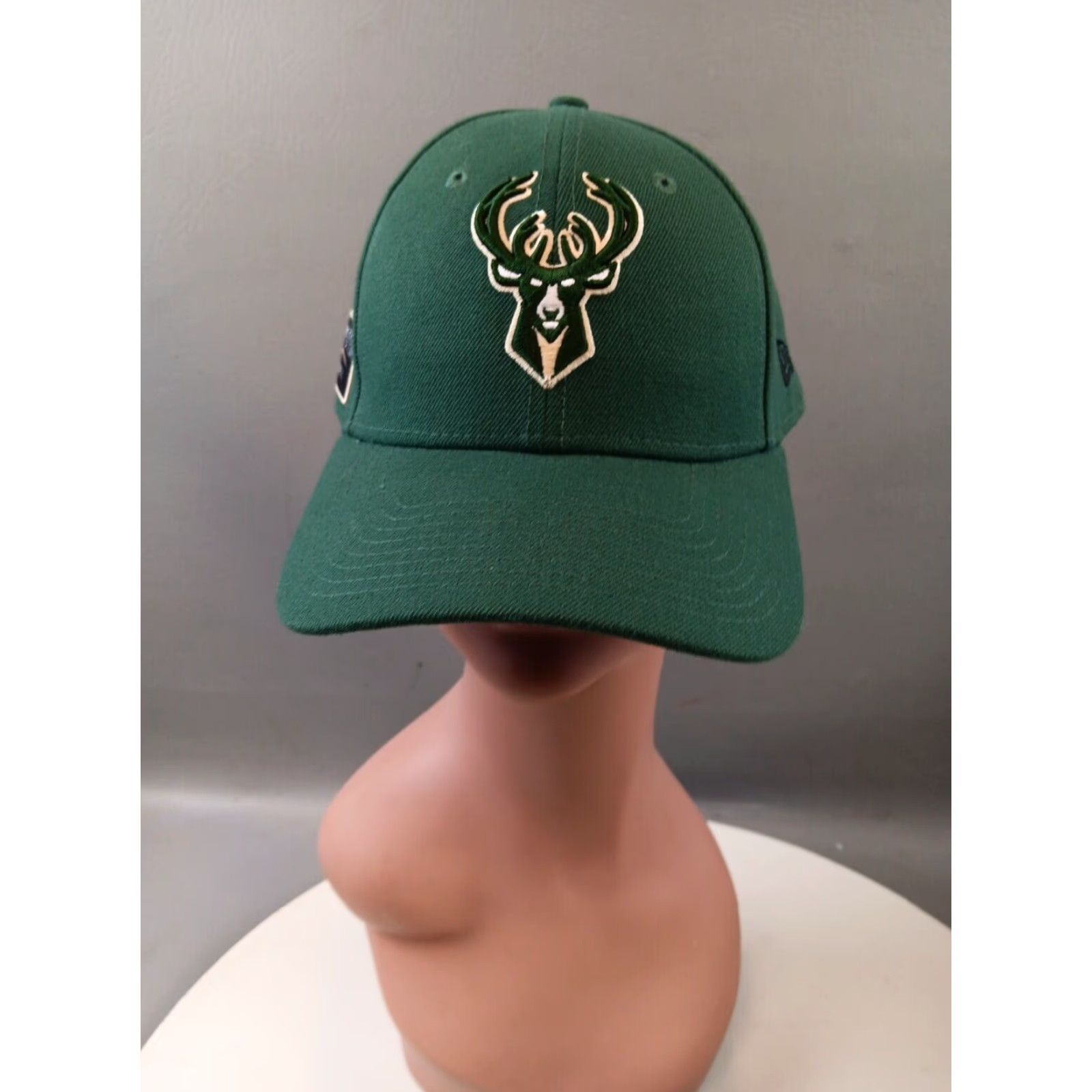 New Era New Era Milwaukee Bucks 9Forty Green Hat Men Adjustable Buck Logo NBA Playoff Patch Size ONE SIZE - 2 Thumbnail